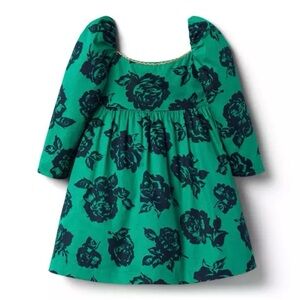Janie and Jack Green Floral Dress